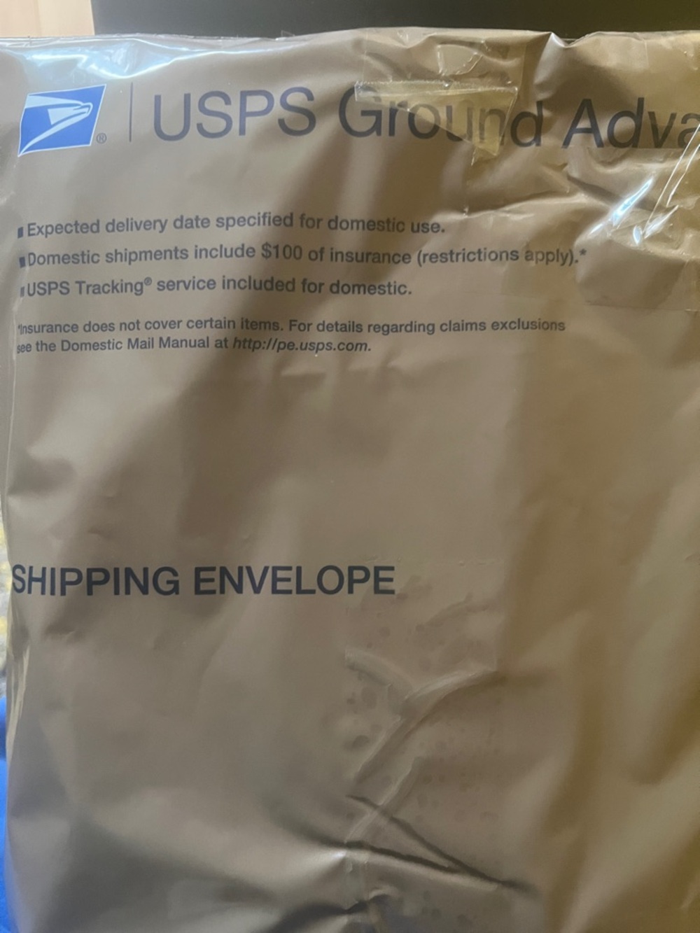 USPS Ground Advantage Shipping Envelope - Gray